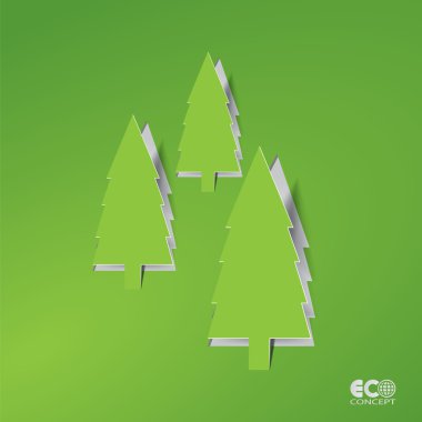 Yeşil Eko kavramı - soyut çam.