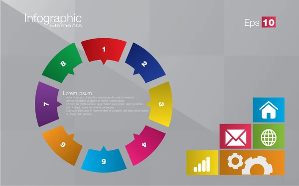 Conceito de infográfico estilo Metro — Vetor de Stock