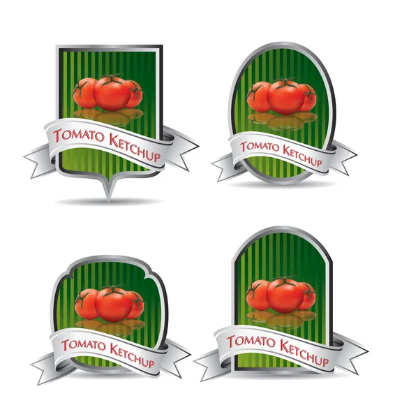 Etiqueta para un producto (salsa de tomate, salsa ) — Archivo Imágenes Vectoriales