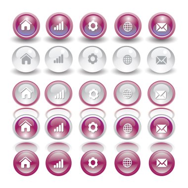 yuvarlak web düğmeleri tasarım öğesi