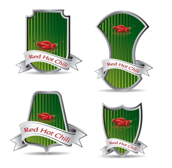 Etykiety na produkt (sosu chili) — Wektor stockowy