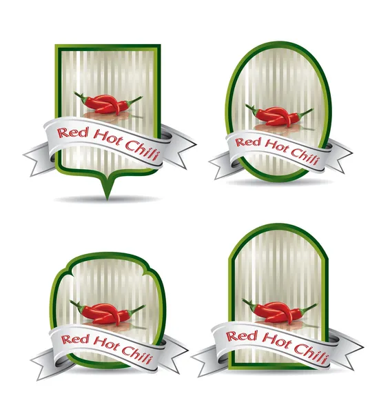Etiqueta para un producto (salsa de chile ) — Archivo Imágenes Vectoriales