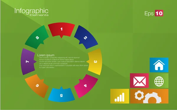 Conceito de infográfico estilo Metro —  Vetores de Stock