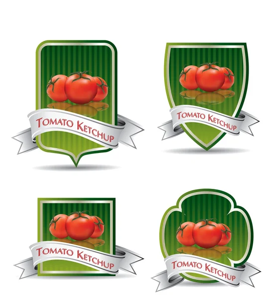 Etykiety na produkt (ketchup, sos) — Wektor stockowy