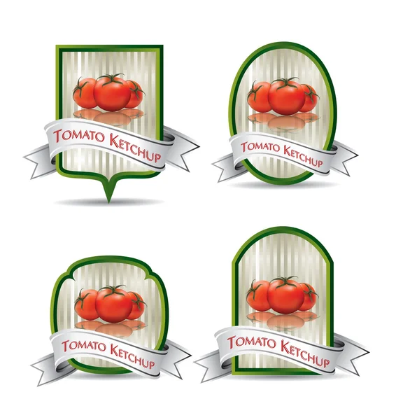 Etichetta per un prodotto (ketchup, salsa ) — Vettoriale Stock