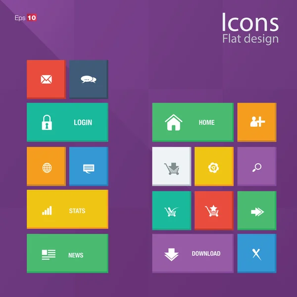 Icon concepts in metro style — Stock Vector