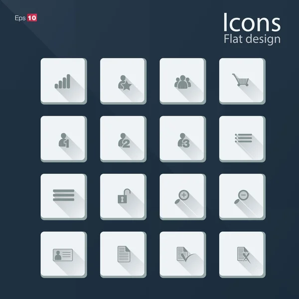 Icon concepts in flat design style — Stock Vector