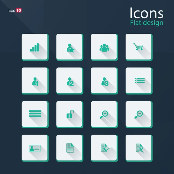 Icon concepts in flat design style — Stock Vector