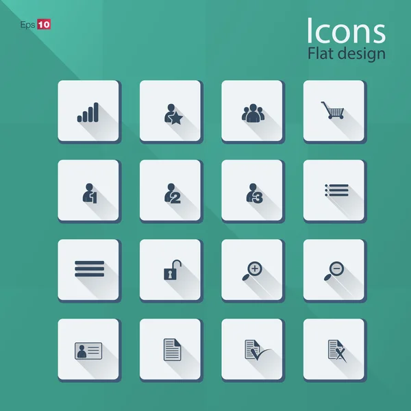 Icon concepts in flat design style — Stock Vector