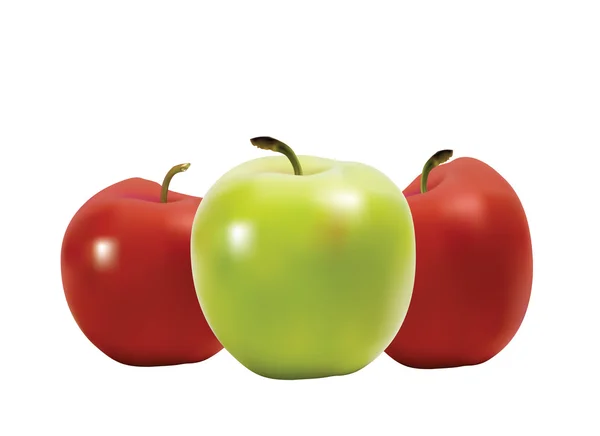 Świeże jabłka — Wektor stockowy