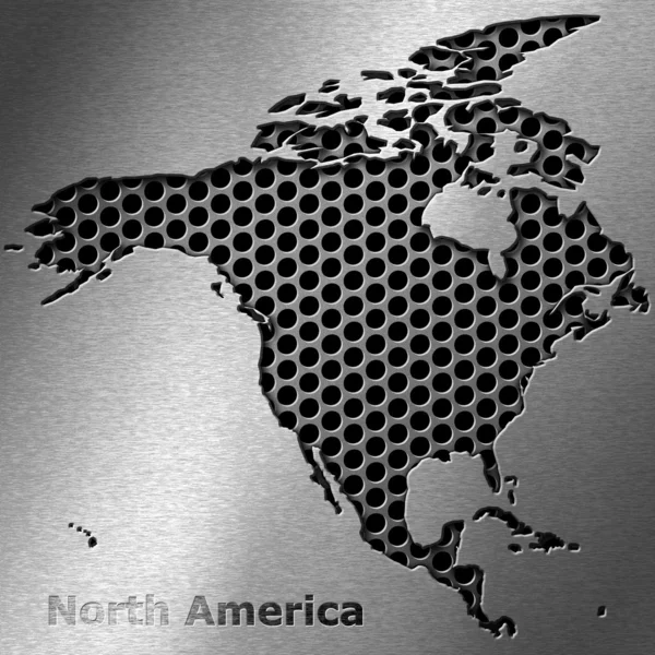 Mapa Ameryki Północnej — Zdjęcie stockowe