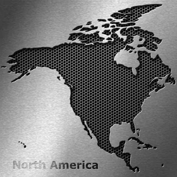 Mappa del Nord America — Foto Stock