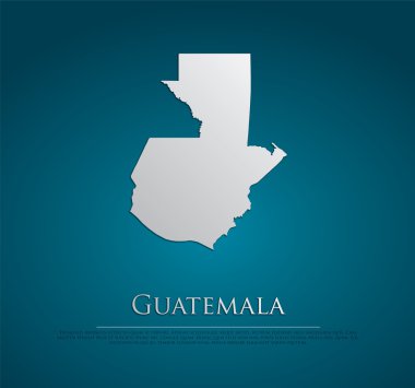 Guatemala Haritası kart kağıt vektör