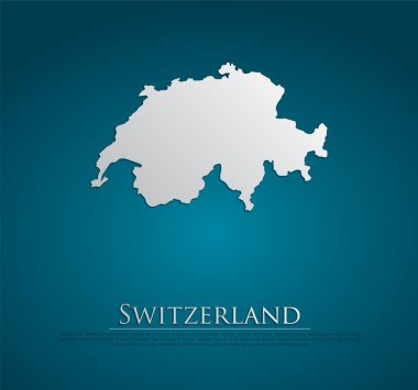 İsviçre harita kart kağıt vektör