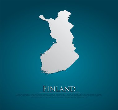 Finlandiya harita kart kağıt vektör