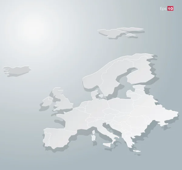 Abstract Paper Europe mapa para Infográficos — Vetor de Stock