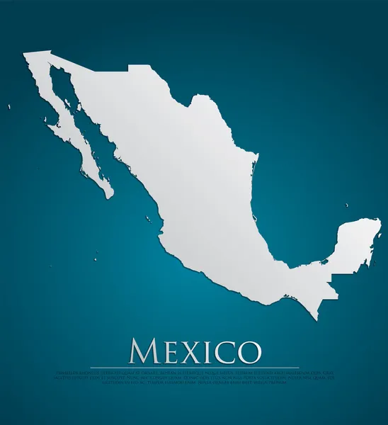 Meksika harita kart kağıt vektör