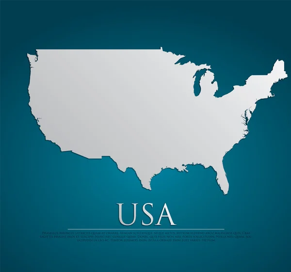 Vettoriale USA Carta cartografica — Vettoriale Stock