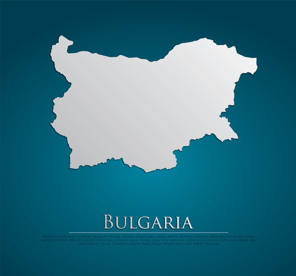 vector Bulgaria Map card paper