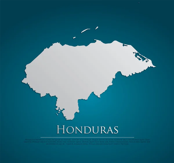 Vector Honduras Mapa papel cartão — Vetor de Stock