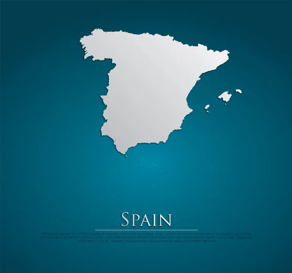 İspanya harita kart kağıt vektör