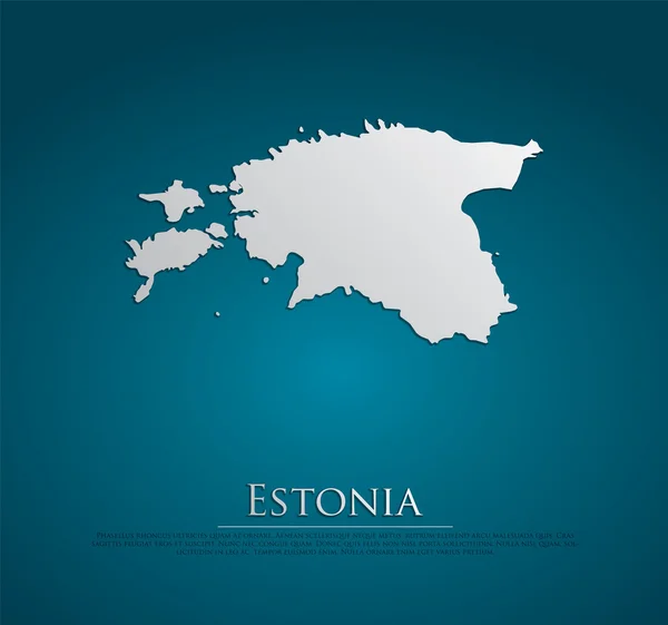 Vector Estonia Map card paper — Stock Vector