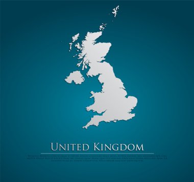 İngiltere harita kart kağıt vektör