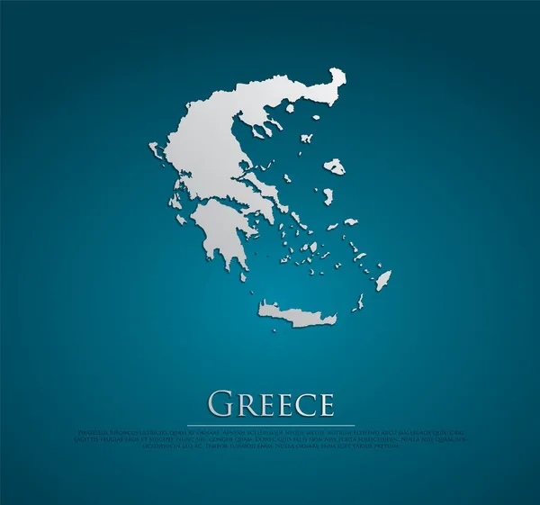 Yunanistan harita kart kağıt vektör