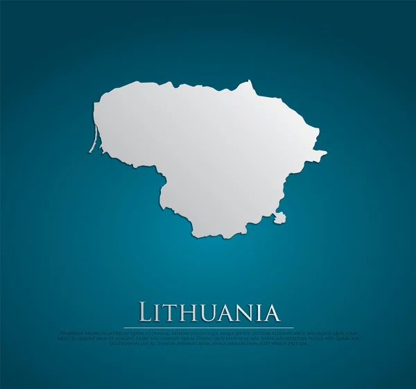 Vector Lithuania Map card paper — Stock Vector