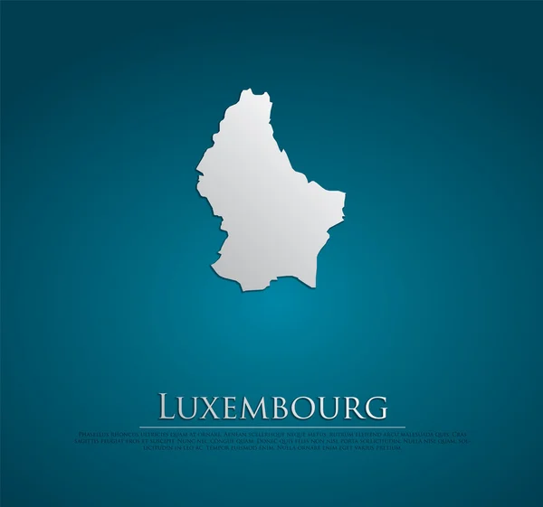 Vector Luxembourg Map card paper — Stock Vector