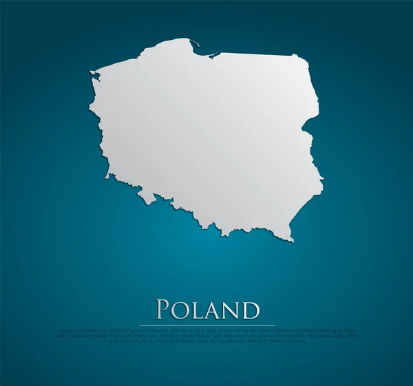 Polonya harita kart kağıt vektör