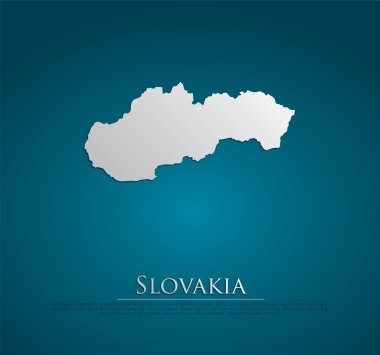 Slovakya harita kart kağıt vektör
