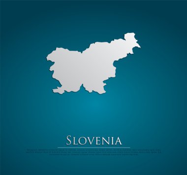 Slovenya harita kart kağıt vektör