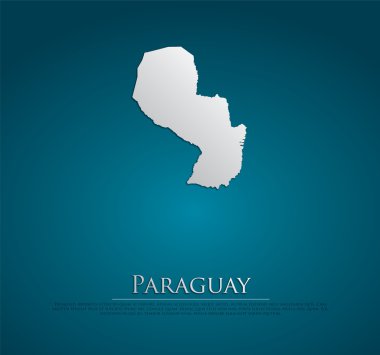 Paraguay harita kart kağıt vektör