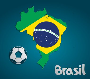 Brezilya harita kart FIFA Dünya Kupası