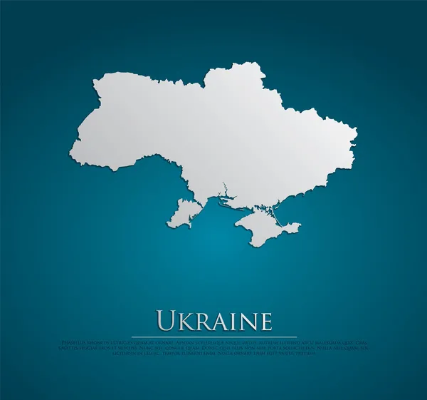 Vector Ukraine Map card paper — Stock Vector