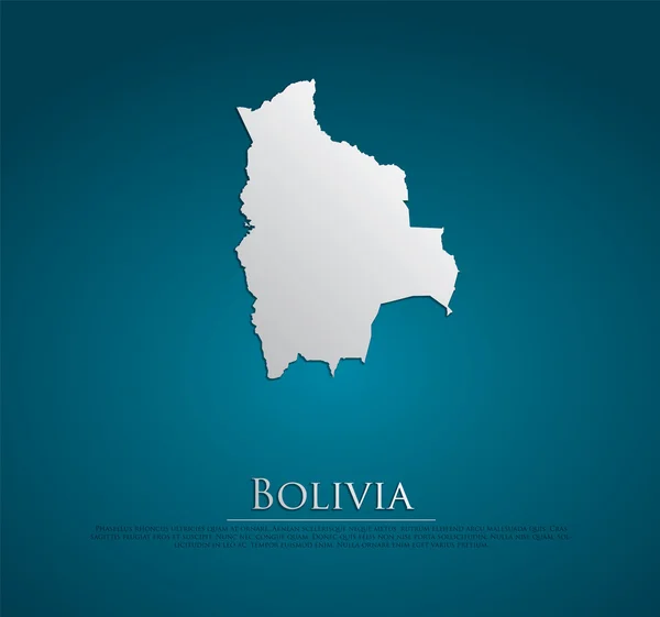 矢量玻利维亚地图卡纸 — 图库矢量图片