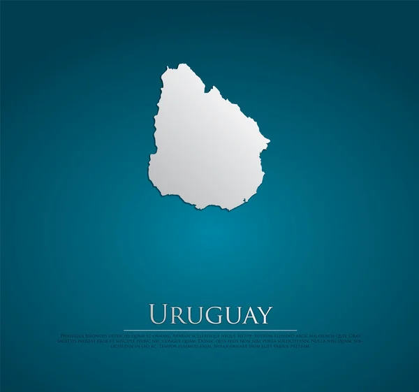 矢量乌拉圭地图卡 — 图库矢量图片