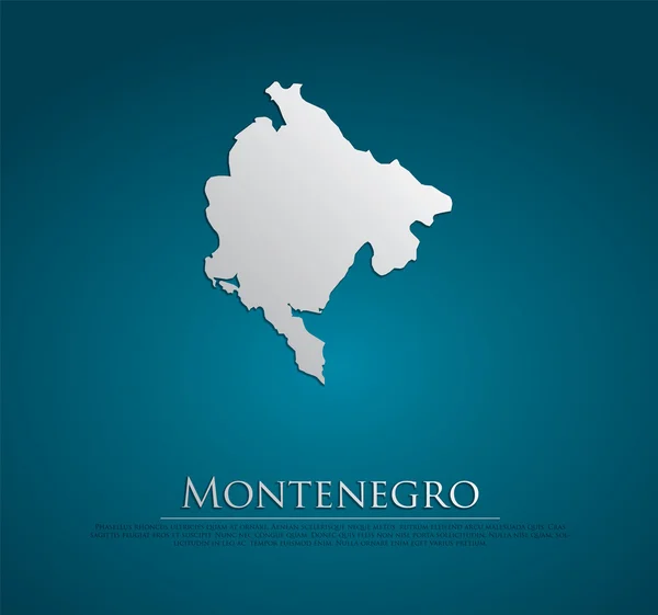 Černá Hora mapa — Stockový vektor