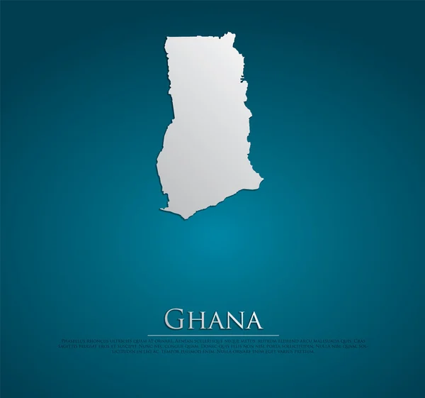 Mappa Ghana — Vettoriale Stock