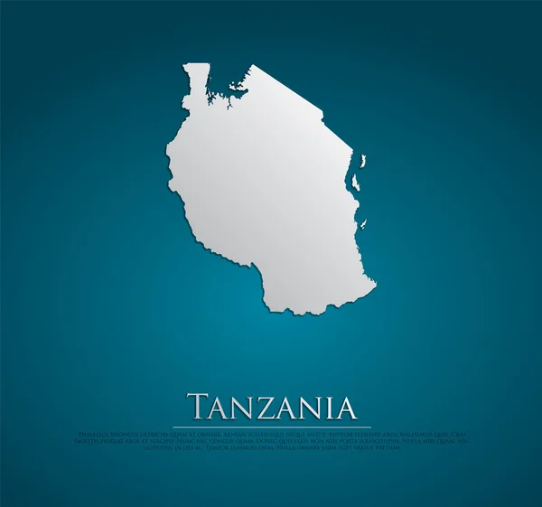 Mapa Tanzanii — Wektor stockowy