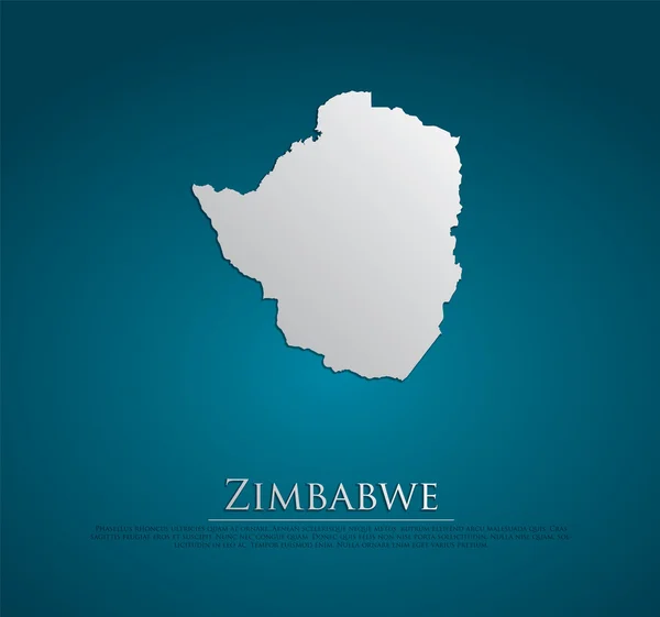 Zimbabwe mapa — Stockový vektor