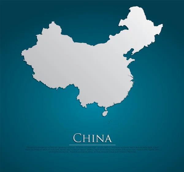 중국 지도 — 스톡 벡터
