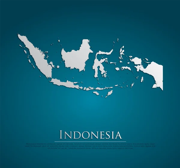 Kaart van Indonesië — Stockvector