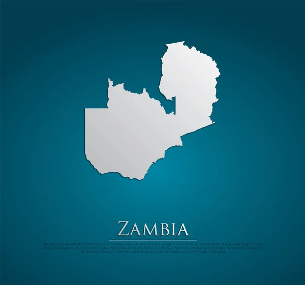 Χάρτης της Ζάμπια — Διανυσματικό Αρχείο