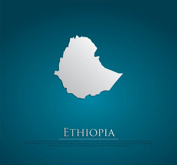 Etiopie mapa — Stockový vektor