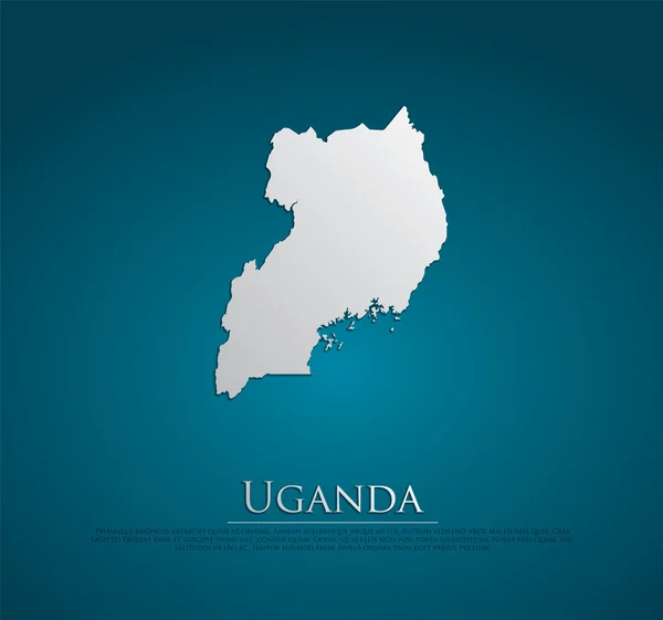 乌干达地图 — 图库矢量图片