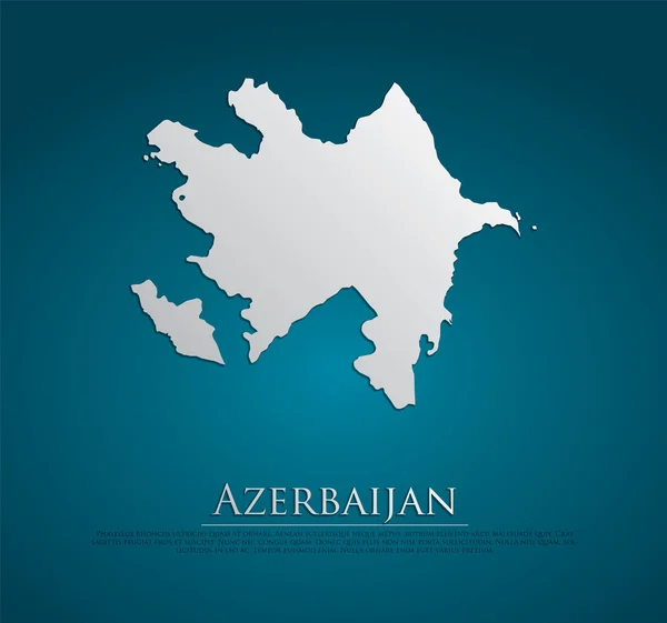 Mapa do Azerbaijão — Vetor de Stock