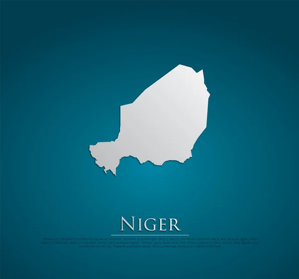 Níger Mapa — Vetor de Stock