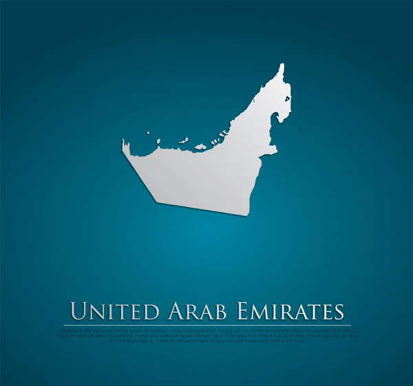 아랍 에미리트 연방 지도 — 스톡 벡터